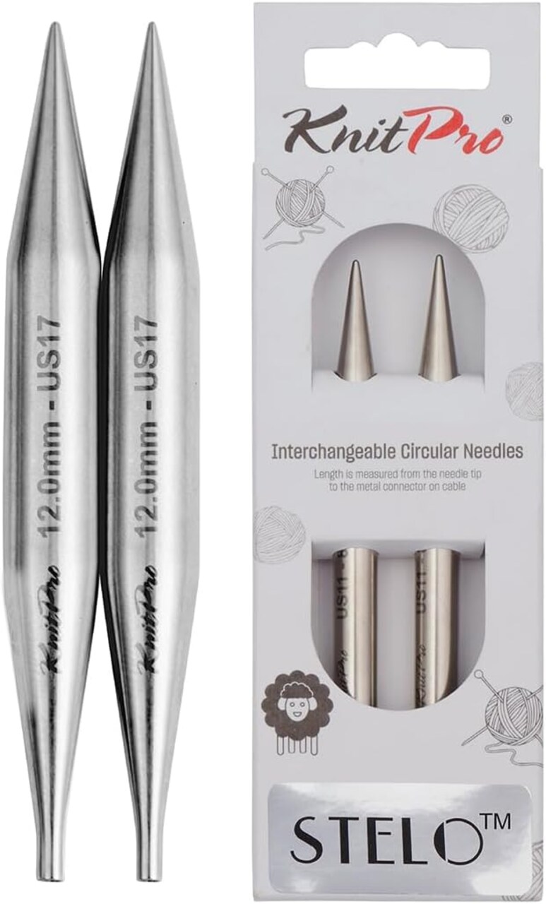 KnitPro Stelo Interchangeable Circular Knitting Needles 5" (13cm) Size 2.5 - 17